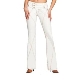 I.AM.GIA Women's White Flare Pants